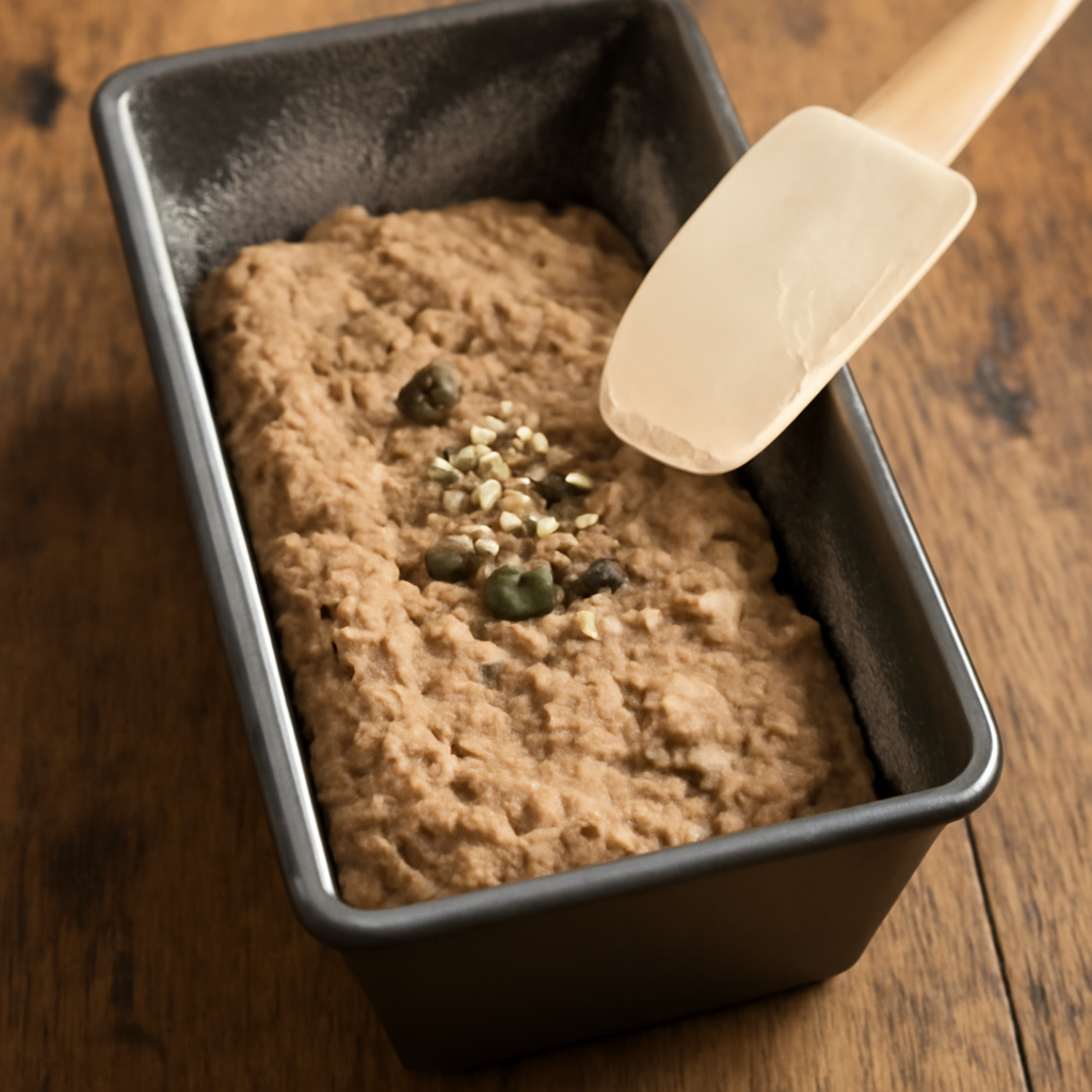 Mixing the dough and transferring it to the prepared tin
