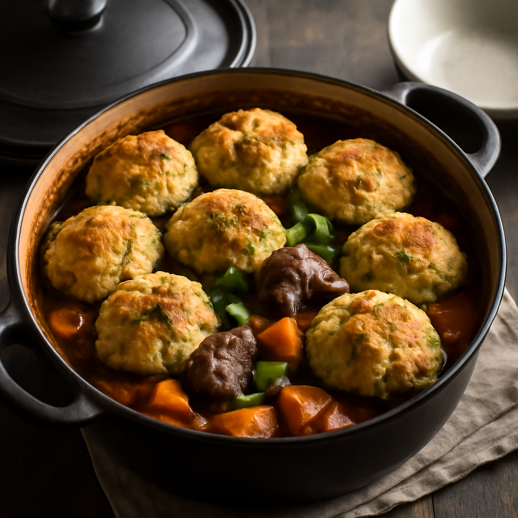 Rustic Lamb Hot Pot with Parsley Dumplings image