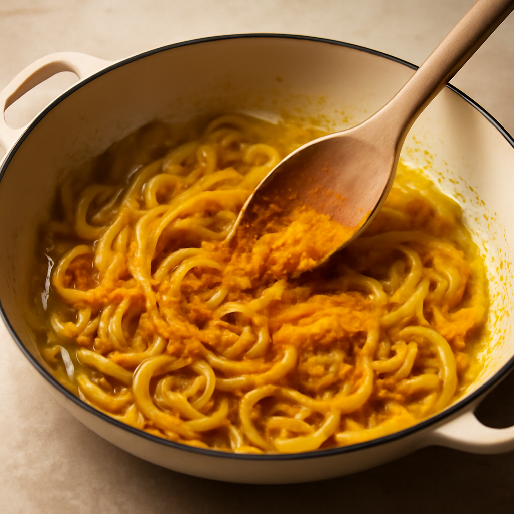 Softening onion and blooming spices in the pan